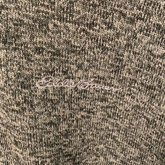 Eddie Bauer Henley zip Heathered grey sweatshirt XL - Picture 2 of 10